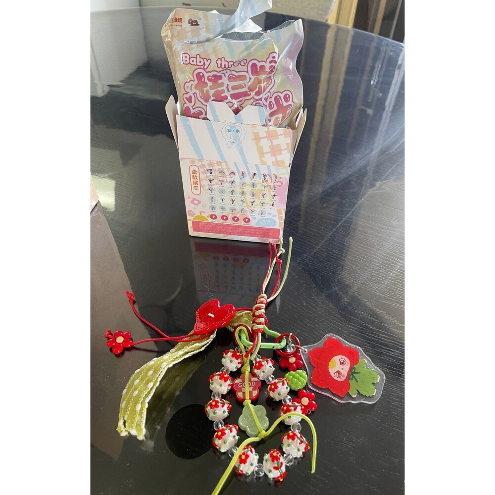 BABY THREE Love Chain Time Series Beaded Bag Charm Lily Rabbit Town #2 XMAS